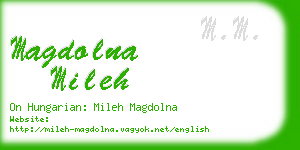 magdolna mileh business card